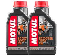 2 LITRI MOTUL OLIO SCOOTER POWER 2T LUBRIFICANTE MISCELA MOTO 100% SINTETICO ANT