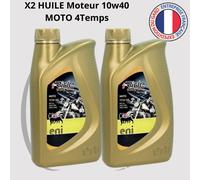2 litri olio 10w40 4 tempi MOTO ENI i-Ride 4T x2 lattina 1 L