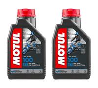 2 LITRI OLIO 2T MOTUL 100 MINERALE X MISCELA MOTO SCOOTER APE