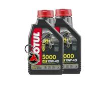 2 Litri Olio 4 Tempi 5000 10W 40 Semi Sintetico Moto Scooter