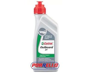 2 LITRI OLIO CASTROL OUTBOARD 2T MOTORE FUORIBORDO 2TEMPI