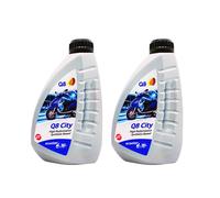 2 LITRI OLIO MISCELA MOTORE Q8 CITY SEMI SINTETICO MOTO SCOOTER API TC+ 02QE02
