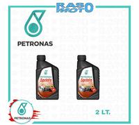 2 Litri Olio Miscela Petronas Sprinta T100 Scooter Piaggio - Gilera 2T