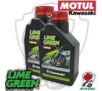 2 Litri OLIO MOTORE MOTUL KAWASAKI LIME GREEN 10W40 SPECIFICO Z650 Z700 Z800