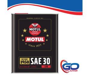2 LITRI OLIO MOTORE MOTUL SAE 30 PER AUTO EPOCA LAMBRETTA VESPA OLIO MINERALE