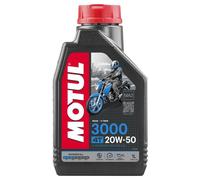 FLACONE DUE 2 LITRI OLIO MOTORE MOTUL 3000 4T 20W50 MINERALE PER MOTORI 4T