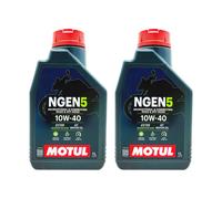 2 litri OLIO MOTUL NGEN 5 10W40 ECOLOGICO RICICLATO 4TEMPI MOTO SCOOTER 02MO49