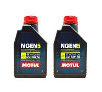 2 litri OLIO MOTUL NGEN 5 10W40 ECOLOGICO RICICLATO 4TEMPI MOTO SCOOTER 02MO50