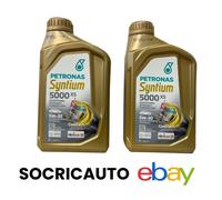 2 Litri Olio Petronas Syntium 5000 Xs 5W30 Syntethic C2 C3