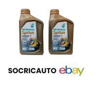 2 Litri Olio Petronas Syntium 5000 Xs 5W30 Syntethic C2 C3 FCA 955535-S3 NUOVO