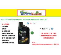 2 LITRI SELENIA MOPAR WR 5w30 PE ALFA FIAT LANCIA 1.3 MTJ extra 5% per 2LT o più