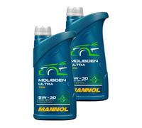 2 Litro MANNOL Molibden Ultra 5W-30 olio motore 7916 Api Sq Acea C2 C3 GM Dexos