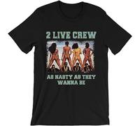 2 Live Crew As Nasty As They Wanna Be Uncle Luke Miami Bass T-Shirt Black Mens Tee Unisex Shirt XXL