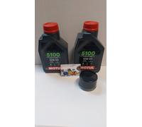 2 LT KIT TAGLIANDO FILTRO OLIO MOTUL 5100 10W50 GILERA 300 NEXUS 08-12