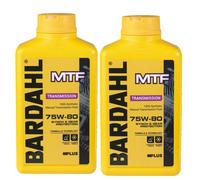 2 Lt Olio Auto Bardahl Bardhal Mtf 75W80 GL4 Trasmissioni Manuali Differenziali