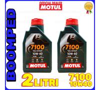 2 LT OLIO LUBRIFICANTE MOTORE MOTO MOTUL 7100 4T 10W40 100% SINTETICO MA2 02MO60