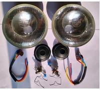 2 Lucas 700 Faro 7 " Pollici 12v Conversione H4 Lampada Alogena 3 Perno Porta