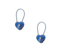 2 lucchetti a combinazione, mini lucchetto a 3 cifre, lucchetto a forma di cuore, lucchetto con password, senza chiave, ripristinabile, da viaggio, per zaini, armadietti da palestra, Hasp, custodia