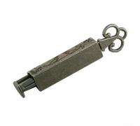2 lucchetti vintage antichi con chiave vecchio stile, lettere intagliate in ottone, materiale in lega di zinco, per piccoli diari artigianali, borse, portagioie, piccole scatole portaoggetti