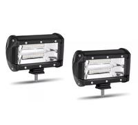 2 Luce Faro 72 Watt Lampada Da Lavoro Faretto Auto Barca Camion 24 Led Smd 6000k