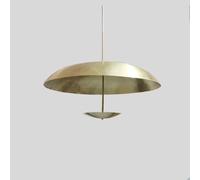 2 Luce Ottone Inversa Cupola Ciondolo Mano Moderno Grande Disco Casa Soffitto