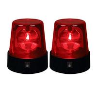 2 luci a sfera per palcoscenico, luce di avvertimento a LED, rotazione a 360 gradi, decorazione per club, casa, sala da ballo (rosso)