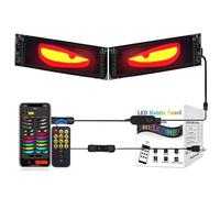 2 luci Devil Eyes per auto LED Eyes for Trucks Car Window DIY Car Dynamic LED Smart Colourful Eye Lamp Soft Screen LED Occhi per camion anteriore Smart App Bluetooth USB