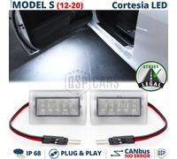 2 Luci di CORTESIA LED Per TESLA Model S Luci Sottoporta Bianco GHIACCIO CANbus