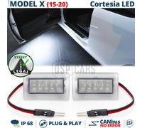 2 Luci di CORTESIA LED Per TESLA Model X Luci Sottoporta Bianco GHIACCIO CANbus