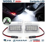 2 Luci di CORTESIA LED Per TESLA Model Y Luci Sottoporta Bianco GHIACCIO CANbus