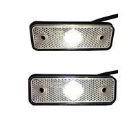 2 luci di posizione a LED bianche, 12 V, 24 V, per rimorchio, camion, E-9, 102 x 36 x 17