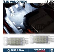 2 Luci LED Vano Piedi Per Audi A6 C6 LED Interni Bianco GHIACCIO CANbus NO ERROR