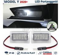 2 Luci LED Vano Portaoggetti Per TESLA Model Y LED Interni Auto Bianco CANbus