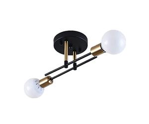 2 luci Moderni Illuminazione lampadario soffitto- Lampada da soffitto a Montaggio Semi-Filo Rustico Contemporaneo- Lampada Industriale Minimalista Decorazione da Interni Realizzati in Cina