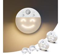 2 luci notturne con sensore di movimento, dimmerabili, ricaricabili con 4 emozioni, 3000 K, luce notturna a LED, per cameretta dei bambini, corridoio, scale, WC