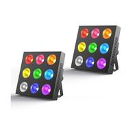 2 luci par a matrice COB a 9 occhi, 9 x 12 W, LED RGBW, luci da palco DMX for DJ, concerti, feste, matrimoni, discoteche, balli,Efficienza Energetica