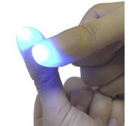 2 luci per pollice con luci a LED per dita, luci a LED, per feste, trucchi per palcoscenico, puntelli per divertenti kit di giocattoli (blu)
