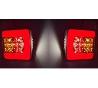 2 luci posteriori a LED al neon per camion, rimorchi, furgoni, camper, bus