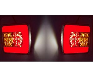 2 luci posteriori a LED al neon per camion, rimorchi, furgoni, camper, bus