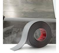 2 m striscia di soglia barra di soglia autoadesiva in PVC barre di transizione soglia, nastro di transizione, pavimento per spazi tra piastrelle, pavimenti in legno, 7,6 cm grana di legno grigio