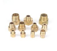 (2) M14x1 M14x1.5 M16x1.5 Female - Sizes Male Thread Brass Female-Male Reducer Bushing Hex Pipe Fitting Pressure Gauge,red,Brass Material