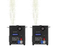 2 macchine pirotecniche da 700 W, con telecomandi e schermo LCD, spray regolabile in altezza, per feste, palcoscenici, matrimoni, proposte di matrimonio, Natale