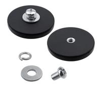2 magneti gommati resistenti con diametro di 43 mm, con filettatura interna M6, magneti di montaggio magnetici con 10 kg di forza adesiva per strisce luminose e veicoli