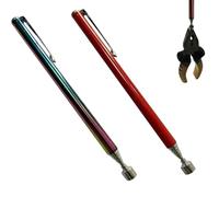 2 magneti telescopici magnetici magnetici, sollevatori magnetici telescopici, asta magnetica allungabile fino a 65 cm, forte strumento di registrazione magnetica, in acciaio inox per dadi e chiavi in