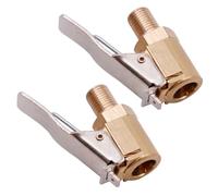 2 mandrini ad aria per pneumatici, mandrino ad aria a clip in ottone, connessione rapida, adattatore per ugello di gonfiaggio pneumatici per camion, camper, auto, moto, auto
