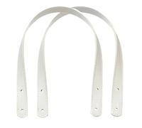 2 Manici Per Borsa In Pelle Da 45Cm, Tracolla, Manici Per Borsa Da Donna, Accessori Per Borsa Di Ricambio, Bianco, Taglia unica