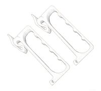 2 manici per popcorn, impugnatura ergonomica, clip per cinema e snack a casa, accessori in plastica facili da attaccare in arancione, giallo, bianco