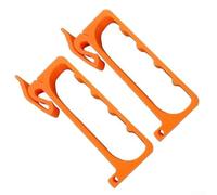 2 manici per popcorn, impugnatura ergonomica, clip per cinema e snack a casa, accessori in plastica facili da attaccare in arancione, giallo, bianco (arancione)