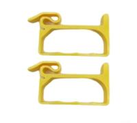 2 manici per popcorn, impugnatura ergonomica, clip per cinema e snack a casa, accessori in plastica facili da attaccare in arancione, giallo, bianco (giallo)