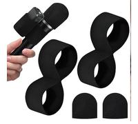 2 manicotti adattatori elastici per microfono palmare con parabrezza usa e getta, compatibili con microfono wireless DJI Mic 2 e microfoni portatili (compatibili con Shure SM58, Behringer XM8500)